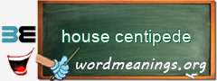 WordMeaning blackboard for house centipede